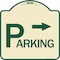 Signmission Parking with Arrow Pointing Right Heavy-Gauge Aluminum Architectural Sign, 18" x 18", TG-1818-24518 A-DES-TG-1818-24518 - alternate 1